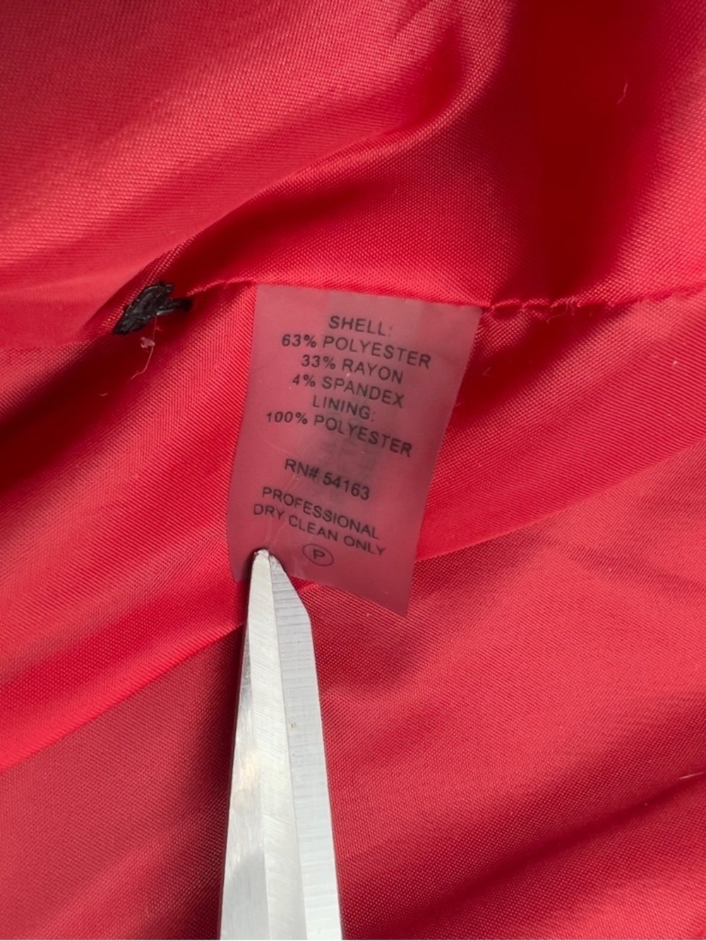 Calvin Klein Bright Red Single-Button Blazer - Picture 4 of 7